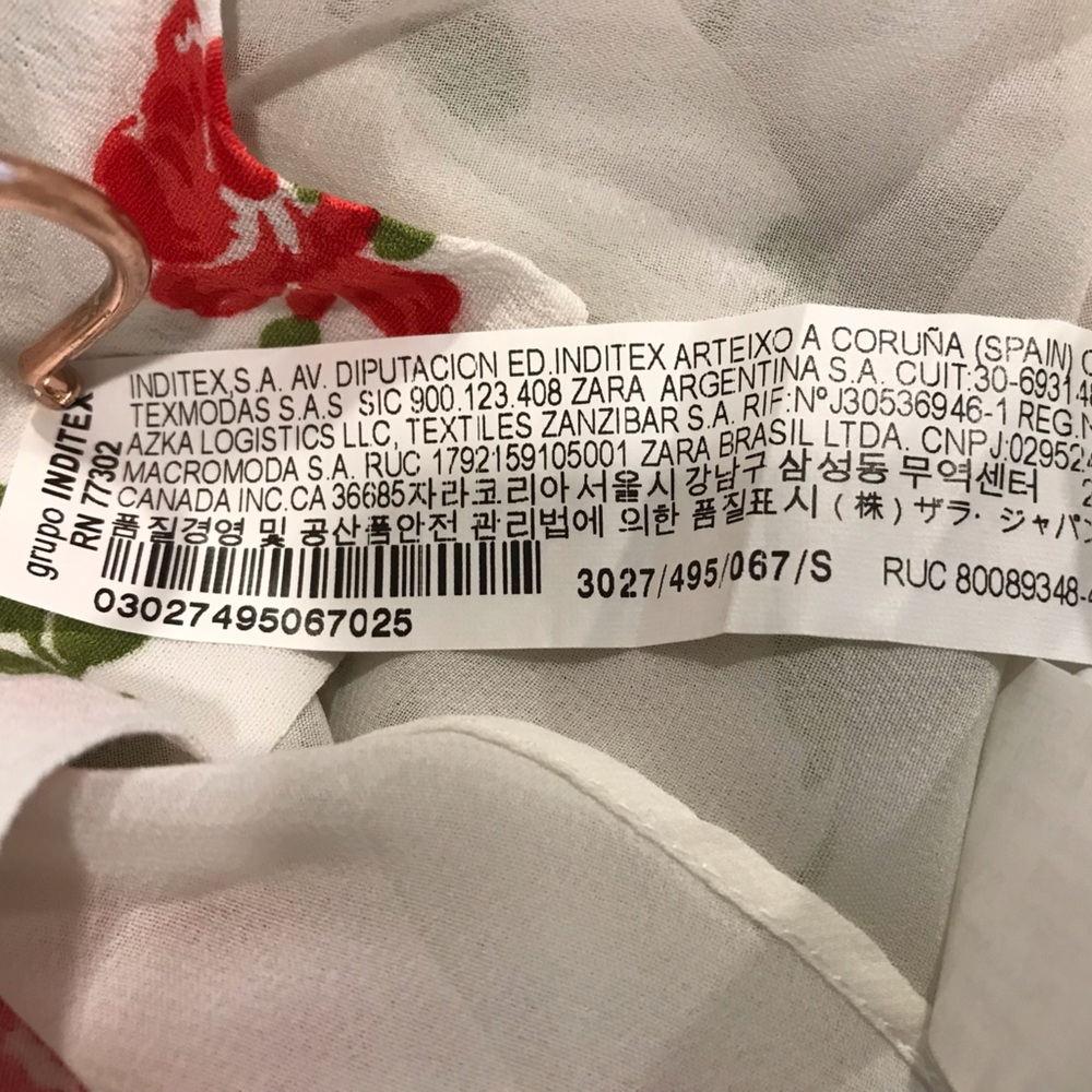 Zara Red Rose Mini Babydoll Dress Size S - Picture 9 of 10